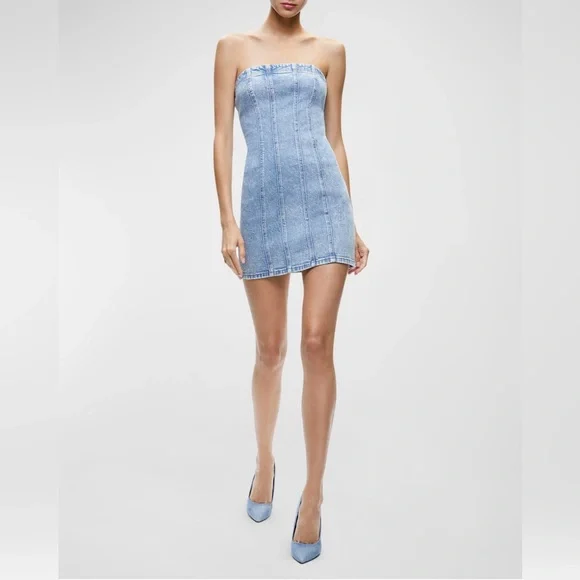 Alice + Olivia Palmer Denim Dress - Picture 4 of 9